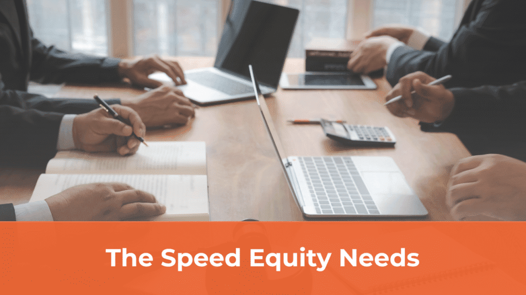 Private equity team reviewing standardized bookkeeping reports