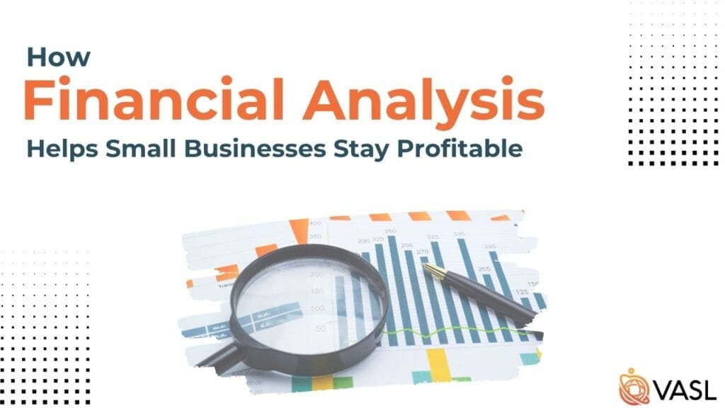 Financial Analysis Graph, Chart with magnifier