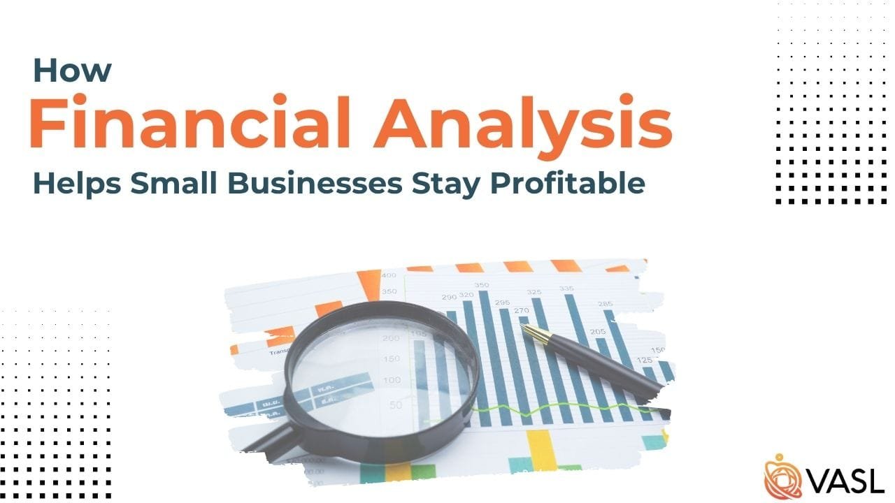 Financial Analysis Graph, Chart with magnifier