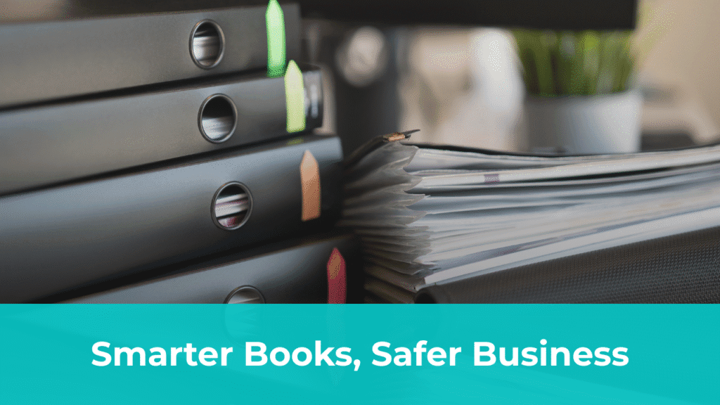 Business owner reviewing outsourced bookkeeping reports in 2025