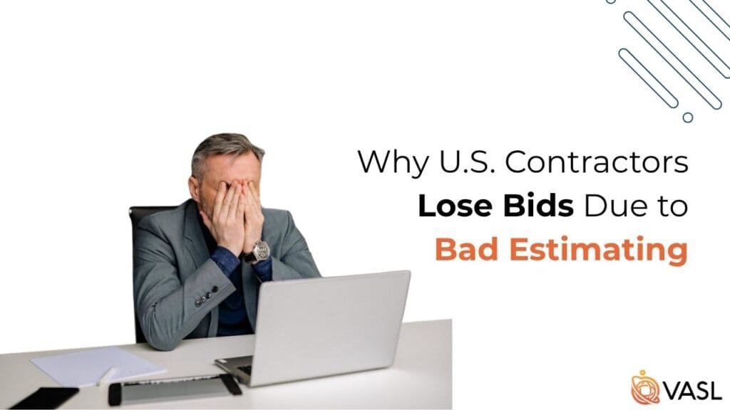 Contractor reviewing bid documents to avoid bad estimating errors