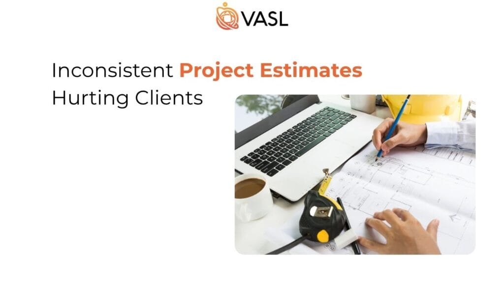Estimator reviewing project errors caused by estimating inconsistencies