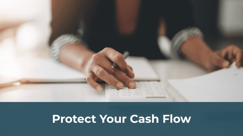 Business owner checking financial records to prevent bookkeeping errors and safeguard cash flow