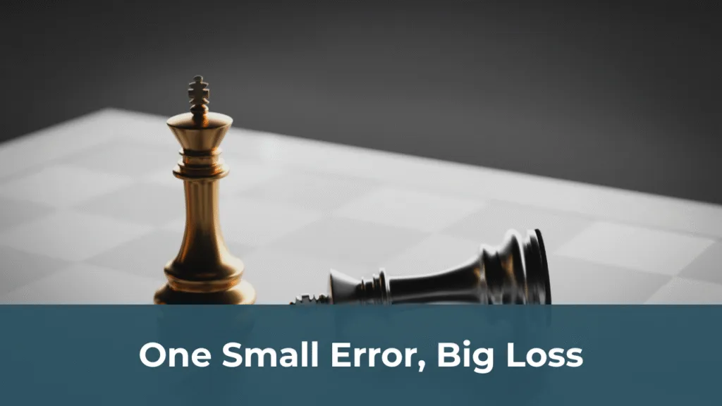 small errors in monthly bookkeeping causing big loss.