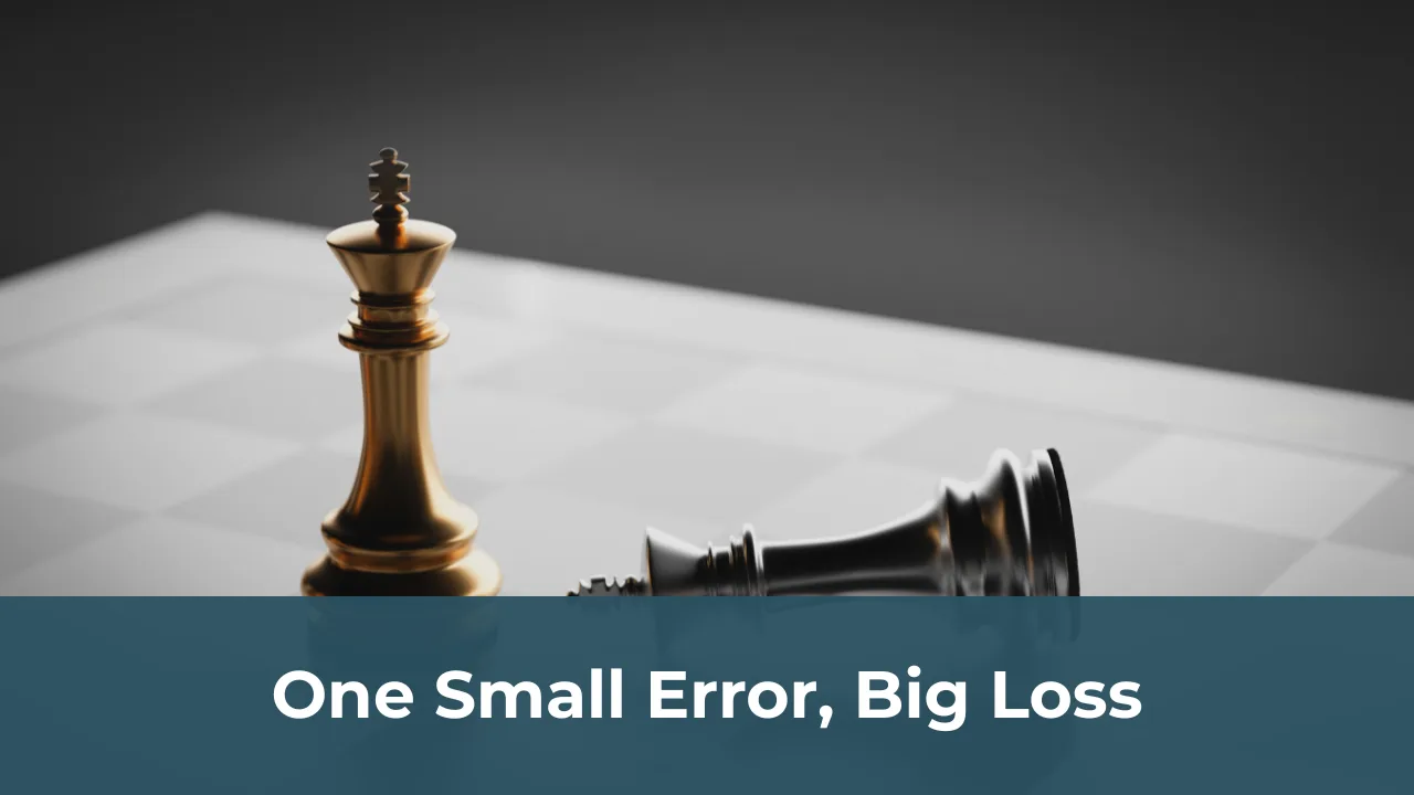 small errors in monthly bookkeeping causing big loss.