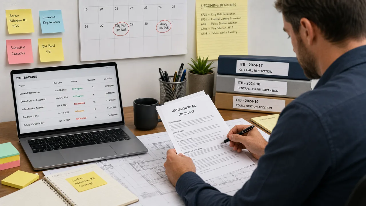 outsource ITB management workflow for small contractors